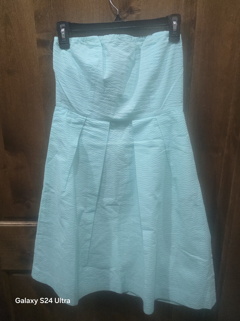NWOT J. Crew Strapless Textured Mini Dress in Light Aqua SZ 6